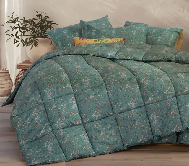 ΠΑΠΛΩΜΑ ΥΠΕΡΔΙΠΛΟ ODETE 240X220 NEF-NEF HOMEWARE GREEN