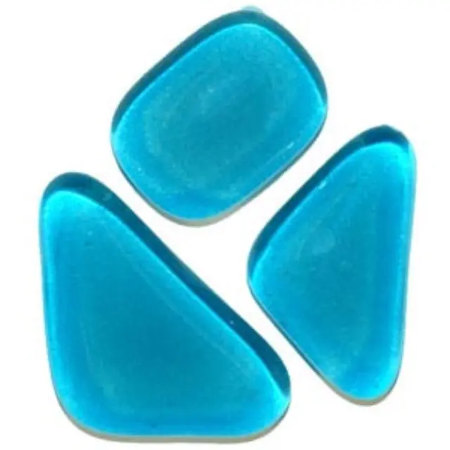 Γυάλινες Ψηφίδες Soft Glass - Aqua - Πολυγωνικές - 200gr