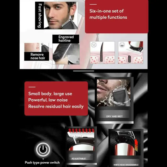 Ξυριστική μηχανή 10 Σε 1 Kemei men s full styling Trimmer KM-510 2