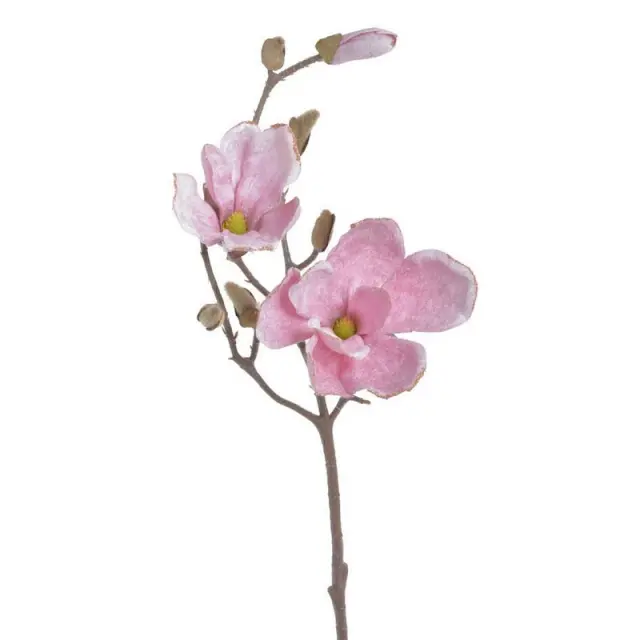 Μανόλια βελούδινη με απαλό glitter 52cm, pink