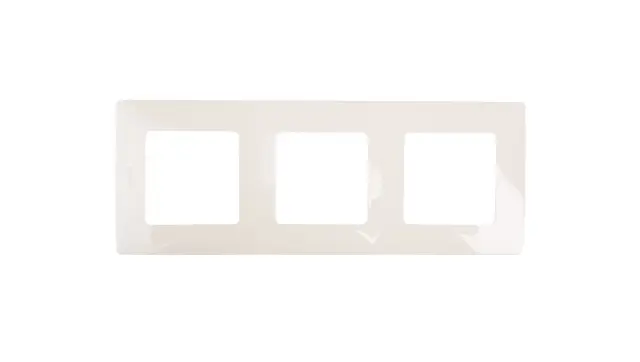 Plate Niloé - 3 gang - ivory