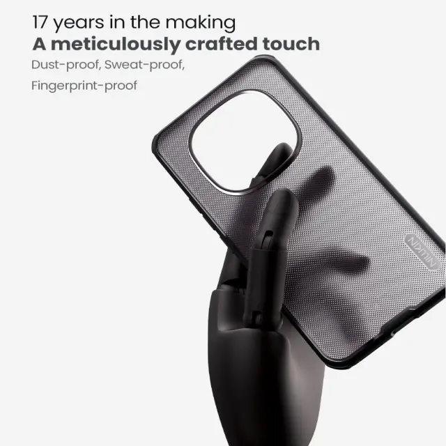 Nillkin Super Frosted PRO Back Cover for Xiaomi Redmi Note 15 Pro 5G Transparent Black 3