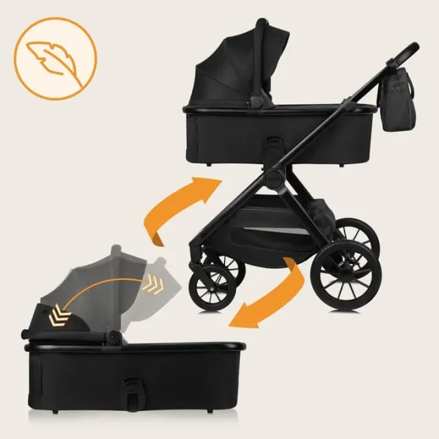 Lionelo Layla Καρότσι Βρεφικό 2 σε 1 έως 22kg Black 3