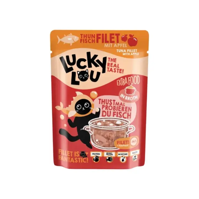 Lucky Lou ExtraFood Φιλέτο Τόνου με Μήλο (Σε Ζωμό) Φακελάκι 70gr