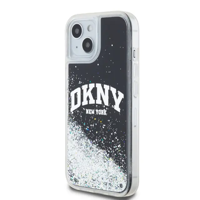 DKNY Liquid Glitter Arch Logo Case for iPhone 11 Black 3