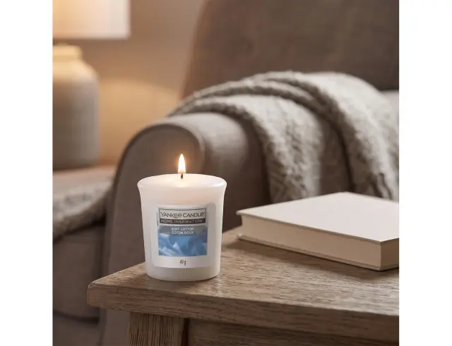 Αρωματικό Κερί Yankee Candle με διάρκεια καύσης έως 15 ώρες και άρωμα Soft Cotton 1570551E