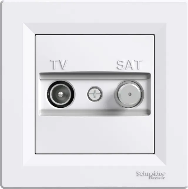 Asfora, TV-SAT ending socket, 1dB white