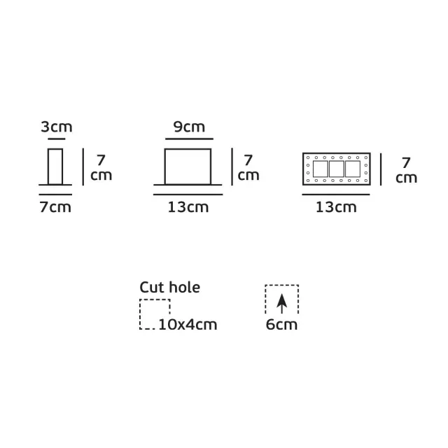 Boxi 04266TR/W/3/W Χωνευτό σταθερό φωτιστικό trimless led 4W 3000K λευκό Άσπρο 2