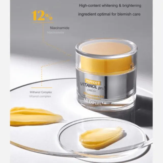 MEDIPEEL Peptide 9 Vitanol Pro Cream - Αντιγηραντική Κρέμα Προσώπου κατά των Πανάδων με Νιασιναμίδη 50gr 2