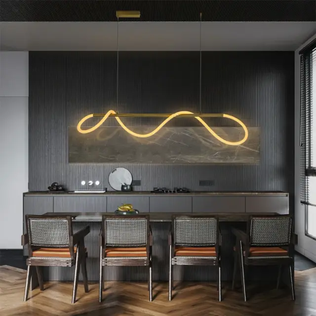 LED Κρεμαστό Φωτιστικό Οροφής GLOW 34Watt CCT με Χειριστήριο σε Χρυσό Πλατίνα και Λευκό Νήμα KLV-101-0166