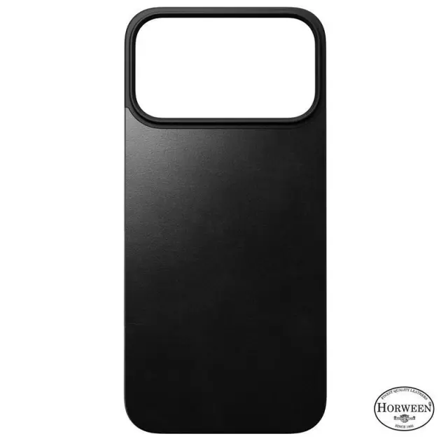 Nomad Magnetic Leather Back, black (Horween), Magsafe - iPhone 17 Pro Max 2