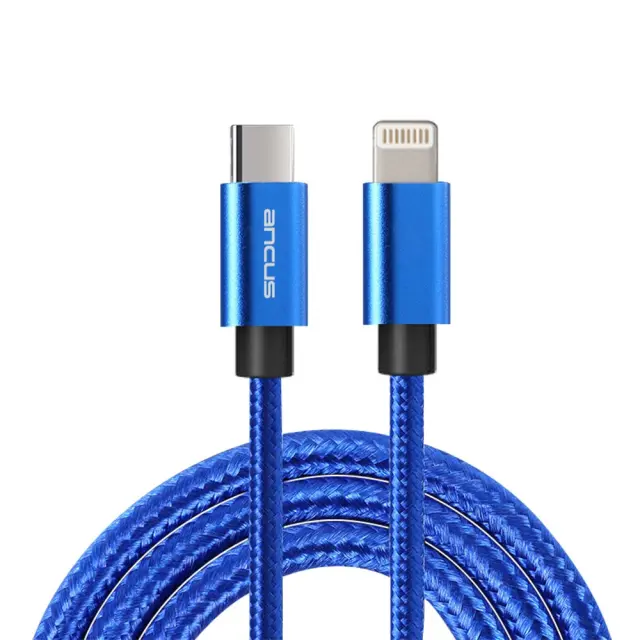 Καλώδιο Σύνδεσης και Φόρτισης Ancus Flow Plus E54 USB-C σε Lightning 2.0A με Braided Καλώδιο Μπλε 1m Με 5 Χρονια Εγγύηση 2