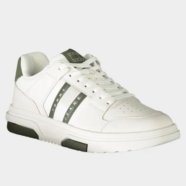 Tommy Hilfiger - Ανδρικά Sneakers The Brooklyn Leather EM0EM01521-M00 Λευκό/Πράσινο - 46 2
