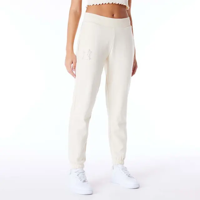 New Era Women's MLB Diamante New York Yankees Fleece Joggers Εκρού 60564940 (New Era)