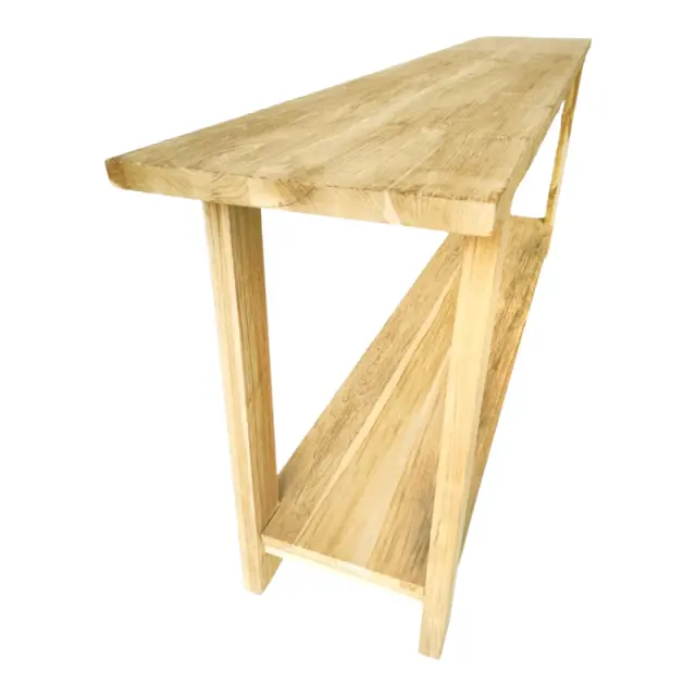 Κονσόλα Decoza pakoworld teak ξύλο σε φυσική απόχρωση 200x40x80εκ 3