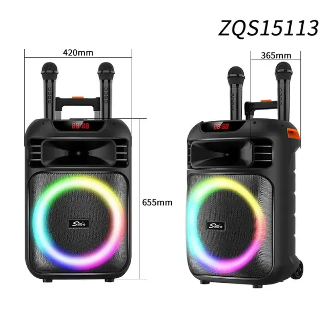 SING-E Φορητό ηχείο με 2 μικρόφωνα ZQS15113 15" 50W - Portable speaker 079081 3