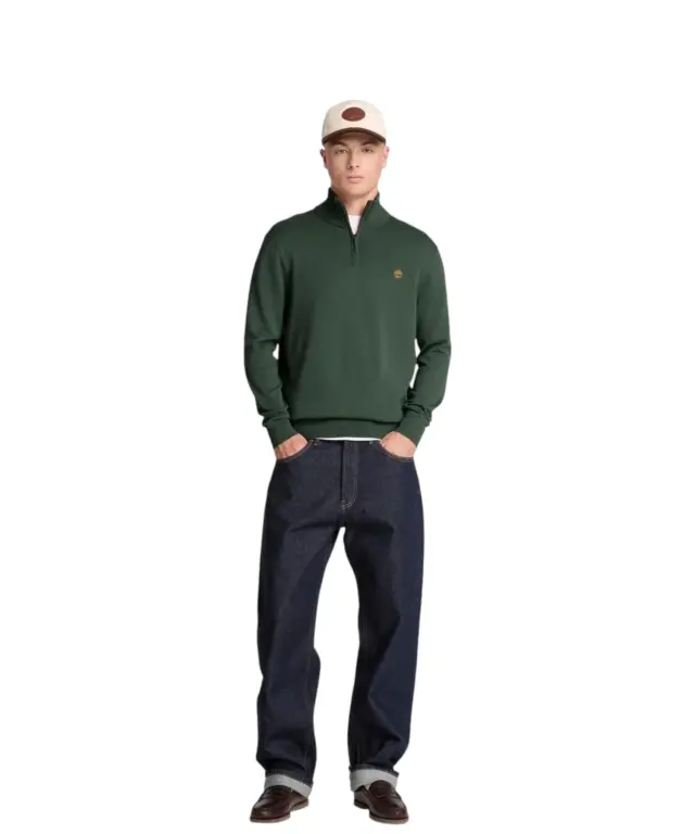Timberland - Ανδρικό Πλεκτό Πουλόβερ Williams River TBC0YHAY-398 Πράσινο - S 3