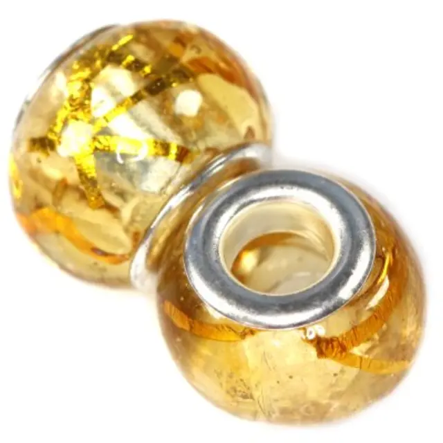Χάντρα Modular Glistening Gold Color 9x14mm - 5τεμ