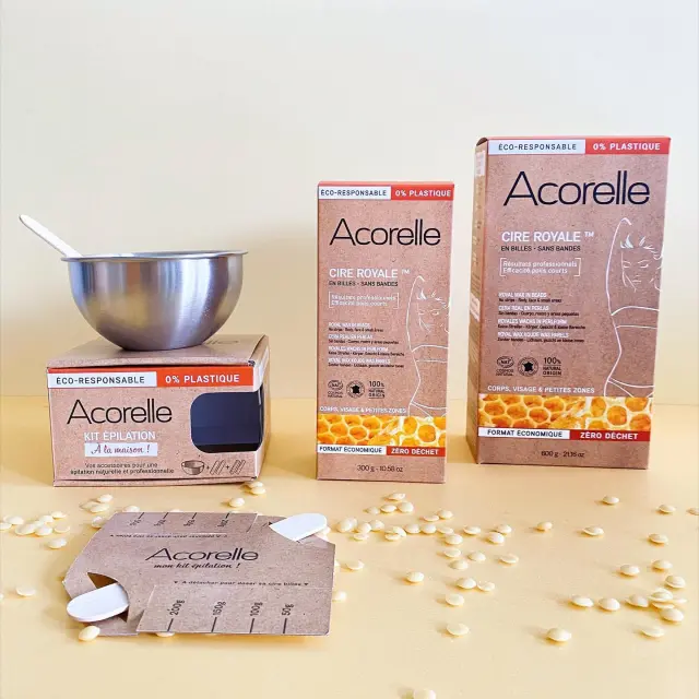 Acorelle Certified Organic Hair Removal Royal Wax™ Beads Kit 2