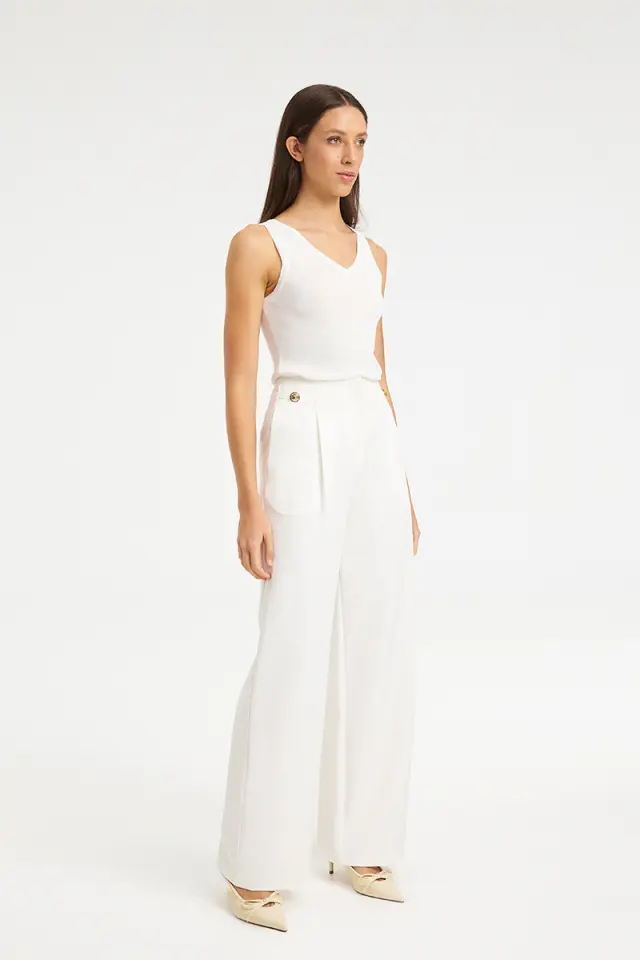 Ψηλόμεσο Tailored Παντελόνι KODA TROUSERS - XS