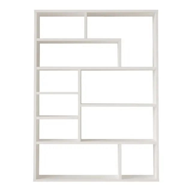 Βιβλιοθήκη Decora pakoworld σε λευκη απόχρωση 90x22x123.6εκ 2