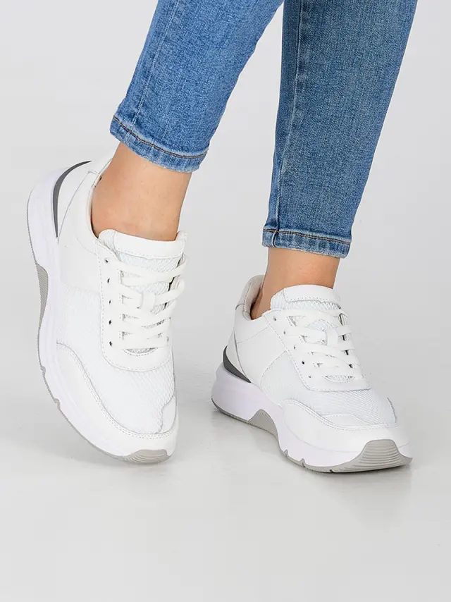 Gabor Sneakers Γυναικείο δέρμα/ύφασμα Άσπρο GAB/86897 50-WEISS 2