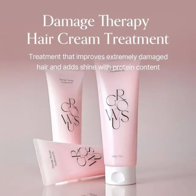 GROW US Damage Therapy Cream Hair Treatment EX - Μάσκα Επανόρθωσης & Ενυδάτωσης Μαλλιών, 220g 2