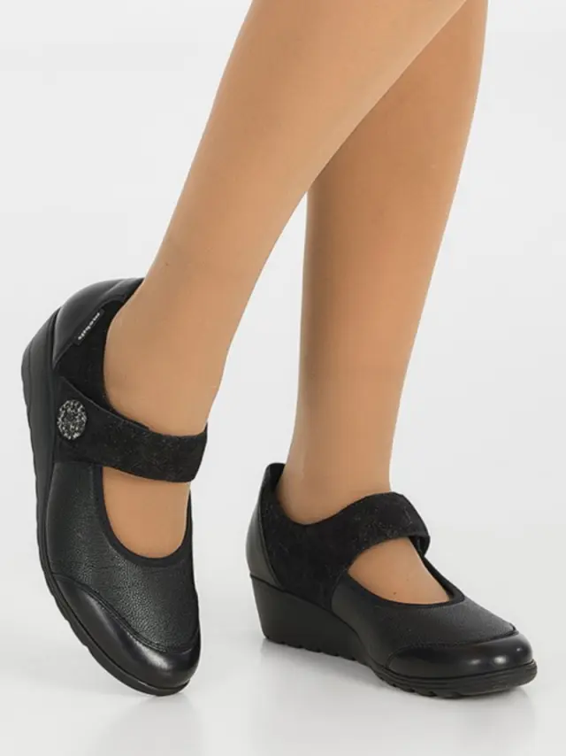 Mephisto Μπαρέτες Γυναικείο δέρμα/δέρμα Nubuck Μαύρο MEP/BATHILDA BLACK 2