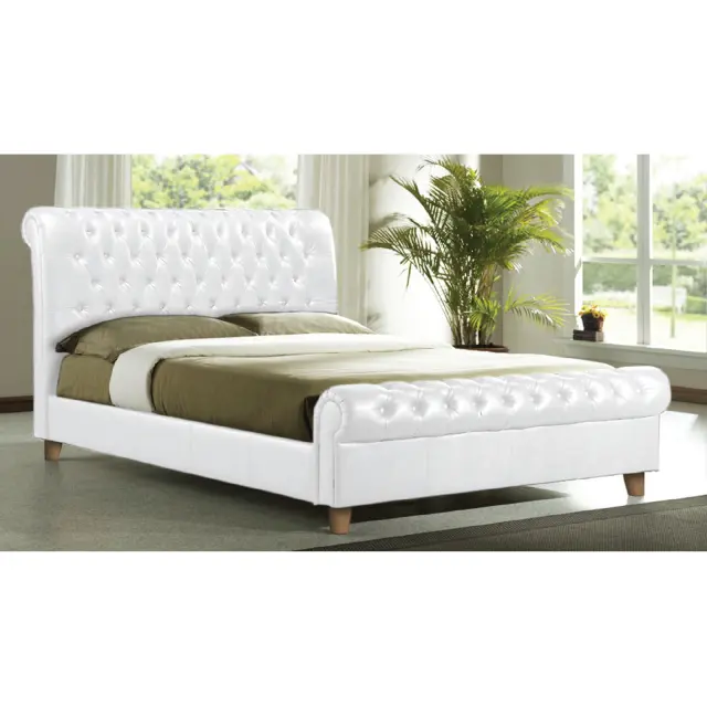 Κρεβάτι Διπλό HARMONY PU Άσπρο 169x240x104(Στρώμα 160x200)cm