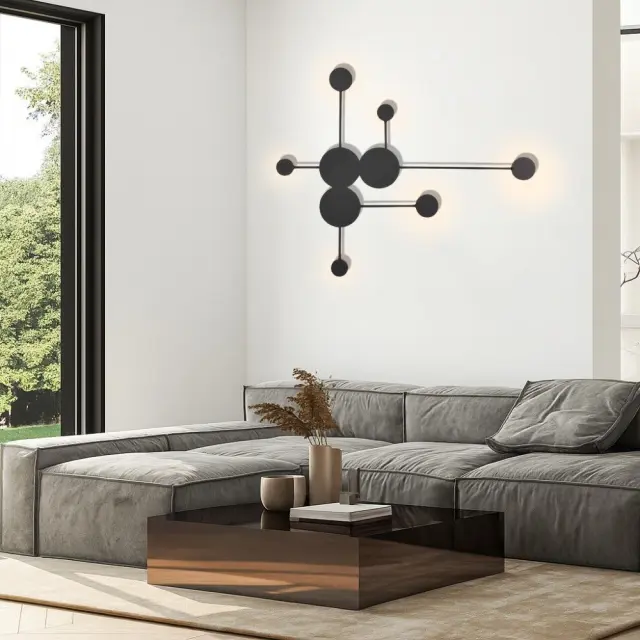 Led Γραμμικό Φωτιστικό Τοίχου - Απλίκα Gemini 22Watt Μαύρο CCT Switch VIV004818 2