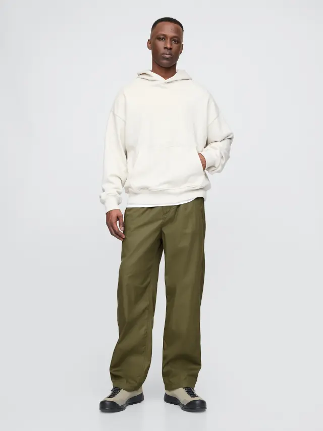 Twill Parachute Baggy Παντελόνι Army jacket green