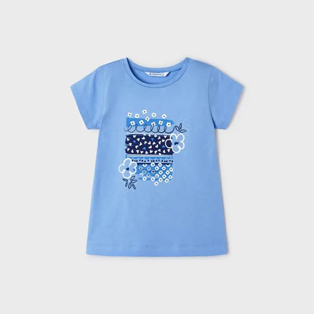 Mini 2 έως 10 ετών Μπλούζα σταμπωτή Better Cotton μπλε - 7Ε
