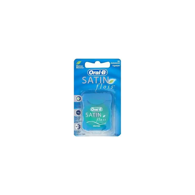 Oral-B Satin Floss Mint Οδοντικό Νήμα για την Φροντίδα της Στοματικής Υγιεινής με Γεύση Μέντα 25m, 1τμχ (Αντιγραφή)