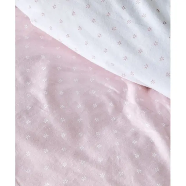 Σετ Παπλωματοθήκη Υπέρδιπλη 3 Τεμαχίων Kentia Mary 14 Light Pink-White 225x245 3