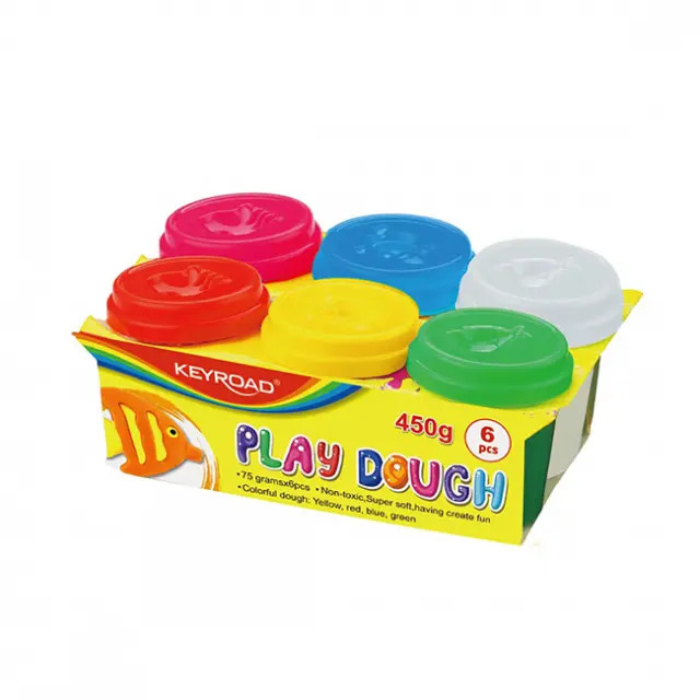 Keyroad Πλαστoζυμαράκι Play Dough 6 Xρώματα x 75gr (KR971721)
