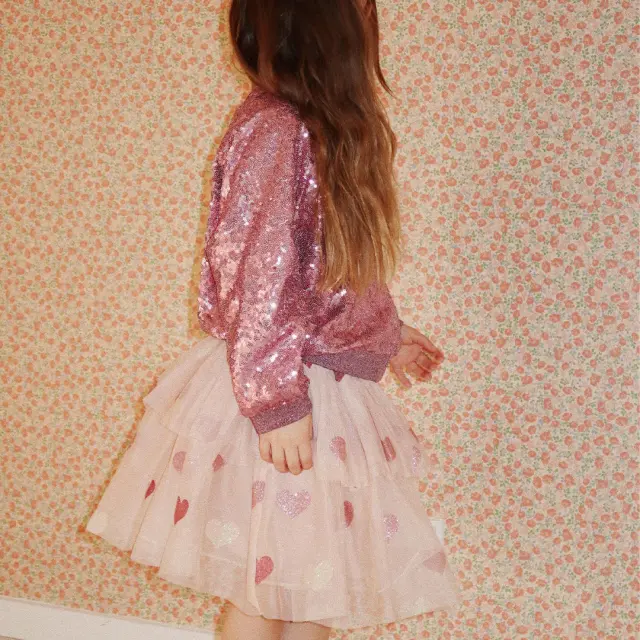 Φούστα με τούλι HEART ROSE GLITTER KONGES SLOJD - Ρόζ 3
