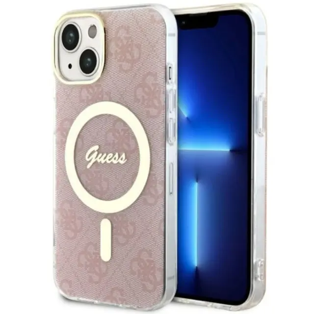 Guess MagSafe Back Cover Σιλικόνης Ροζ (iPhone 14 Plus)