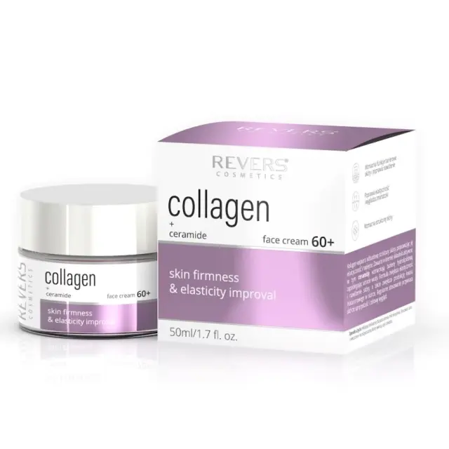Revers Cosmetics Κρέμα προσώπου με κολλαγόνο & ceramides 60+ 50ML