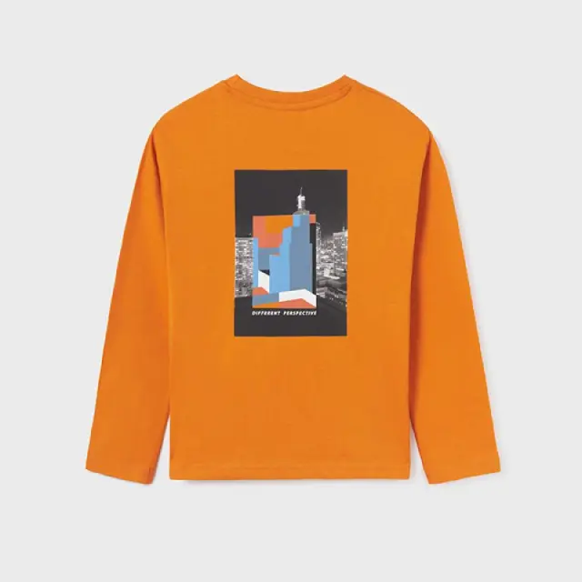 Junior 10 έως 18 ετών Μπλούζα σταμπωτή πλάτη Better Cotton κρόκος - 16Ε 3