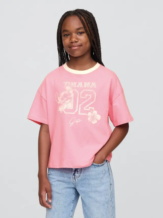 Gap Ã— Disney Παιδική Graphic Μπλούζα May pink