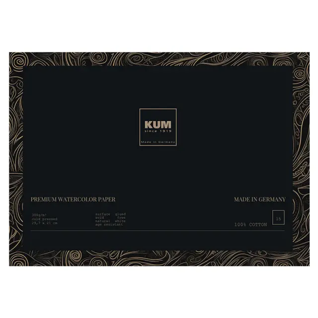 Μπλοκ Kum Watercolour για Ακουαρέλα 300g/m² - A4 (29.7x21cm) - 15 Φύλλα