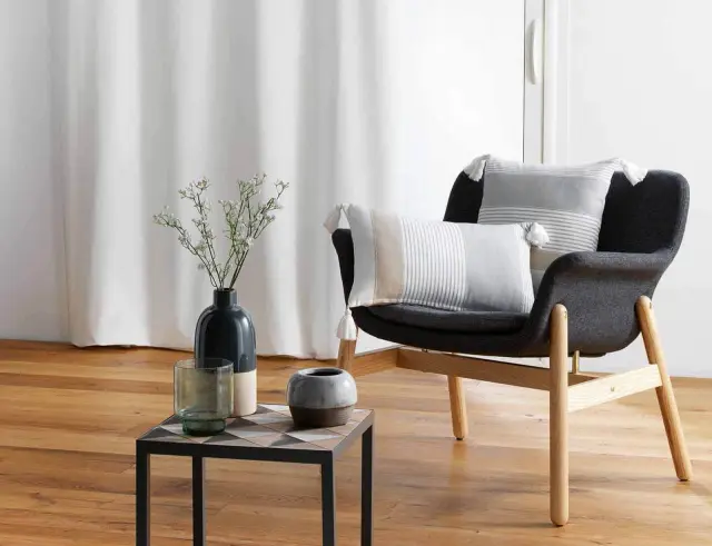 Διακοσμητικό Μαξιλάρι Iliade Douceur d'intérieur με κρόσσια και διαστάσεις 30x50cm - Grey 1608225