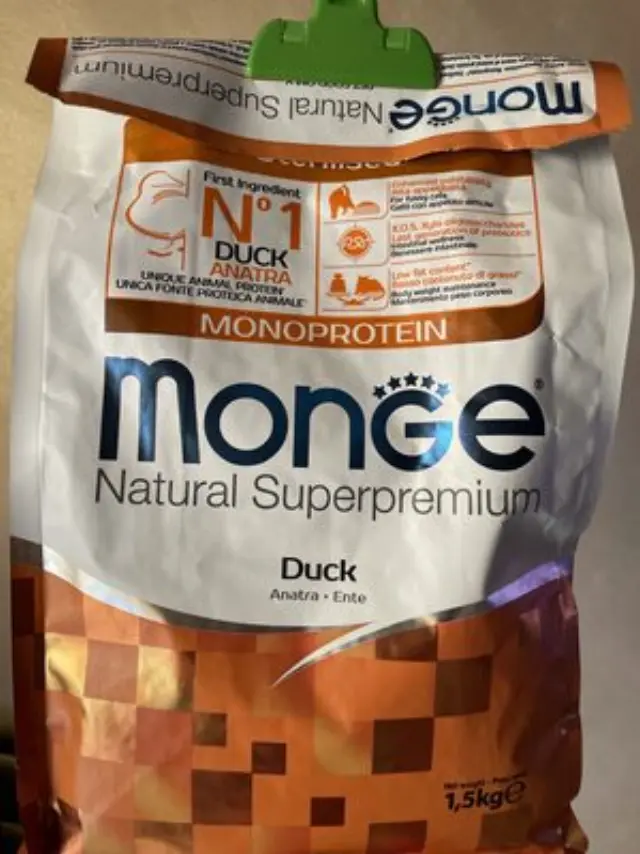 Monge Adult Monoprotein Ξηρά Τροφή Μονοπρωτεϊνική Στειρωμένης Γάτας Πάπια 1.5kg