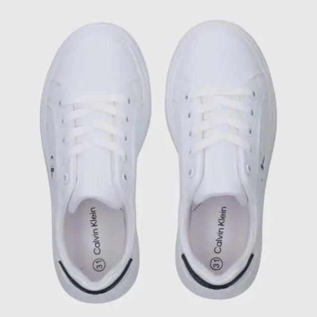 Unisex Εφηβικά Sneakers Calvin Klein V3X9-83167-1355X002 Λεύκα (35-40) Άσπρο - 35 3