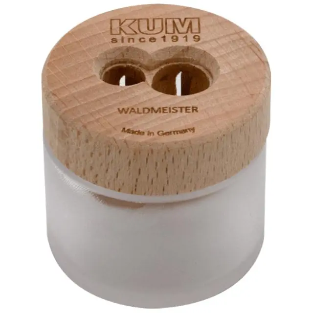 Kum Waldmeister Διπλή Ξύστρα Βαρελάκι από Ξύλο Οξιάς & Γυαλί