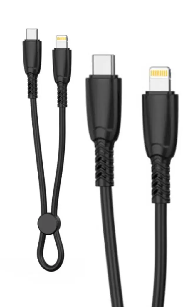 XO NB-Q248A Καλώδιο Φόρτισης + Data Suluo Series Type-c to Lightning 27W L=25cm Μαύρο 16.005.0251