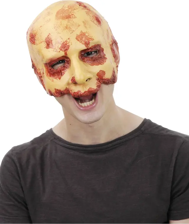 Αποκριάτικη Μάσκα Latex 3/4 Με Πληγές (Clown Republic) (C-72403)
