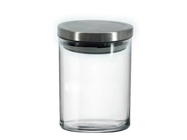 Δοχείο Με Μεταλλικό Πώμα Διάφανο Γυαλί 800ml