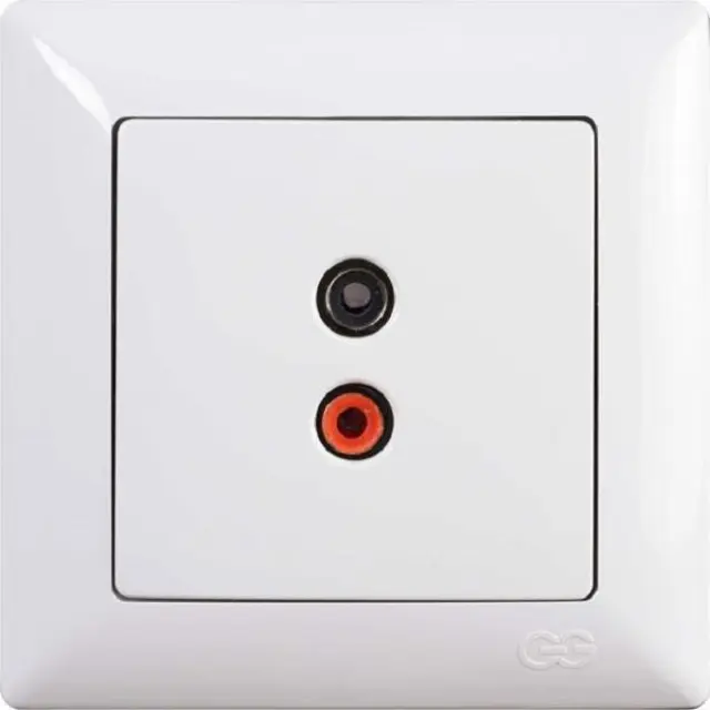 Πρίζα ηχείων μονή λευκή VISAGE 02281100157133 (Στη τιμή του διακόπτη δε συμπεριλαμβάνεται το πλαίσιο)