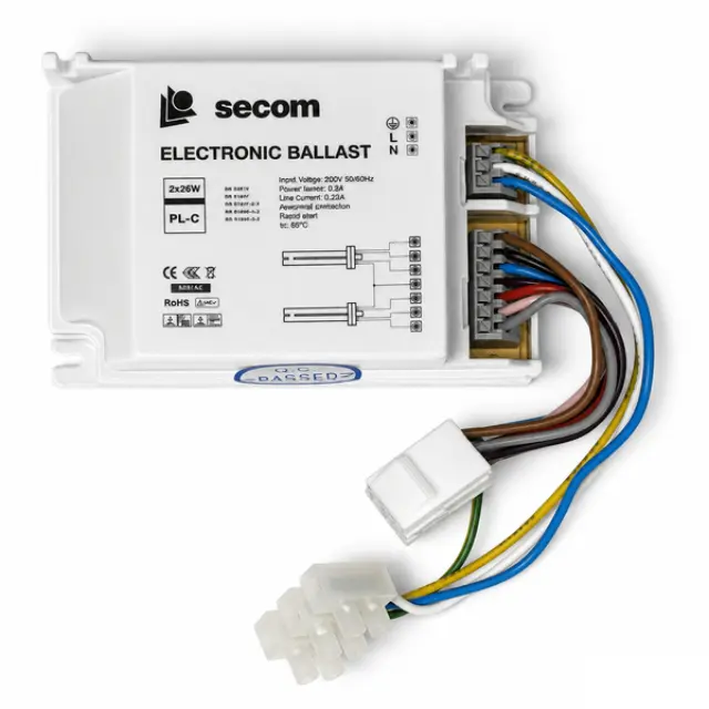 Electronic ballast 2x26W PL-C Secom